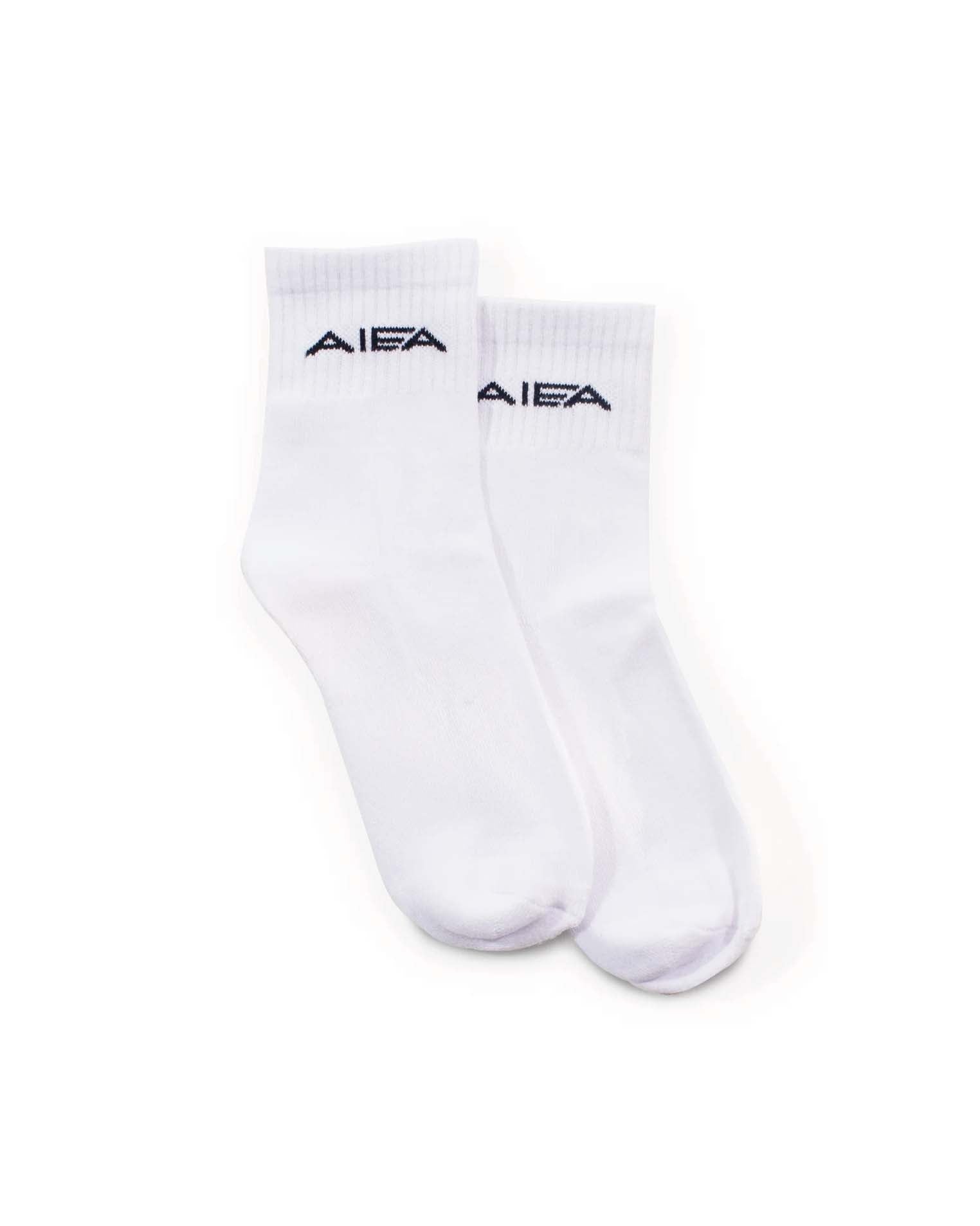 AIEA - White Crew Logo Socks