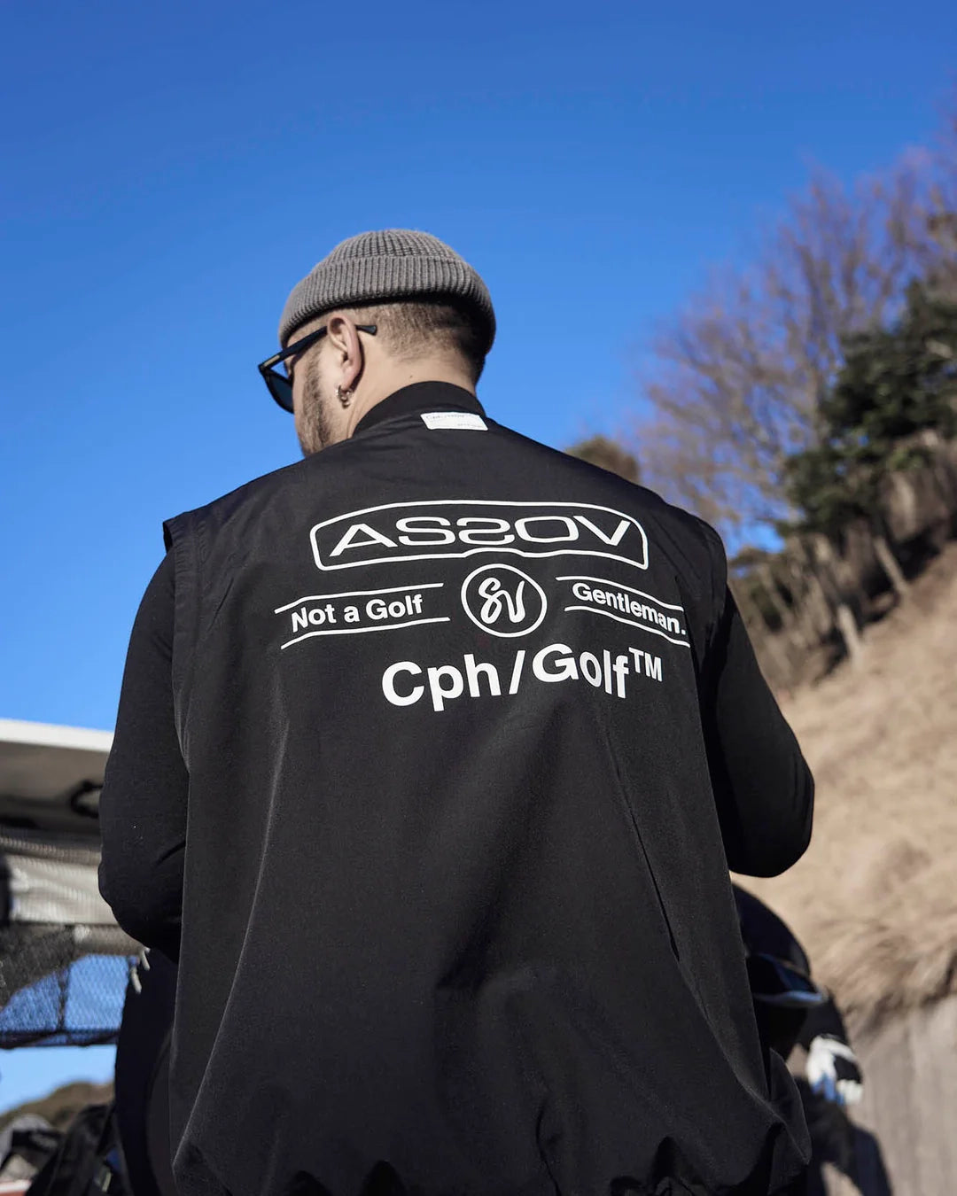 AS2OV × Cph/Golf™ - Detachable vest no collar jacket