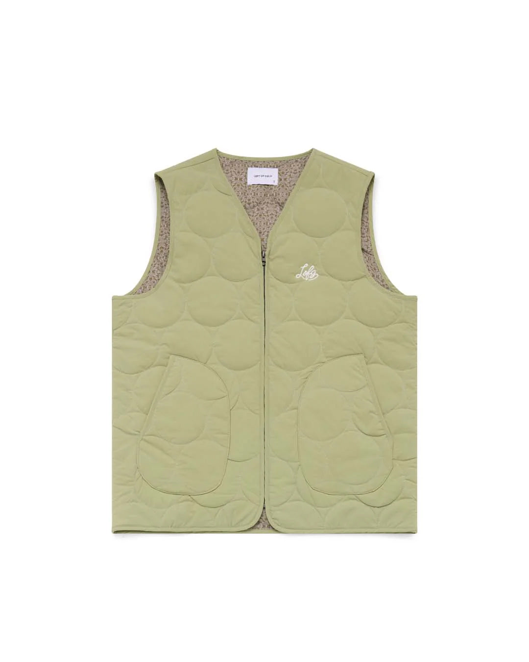 Left Of Field - Audley Padded Golf Vest Sage