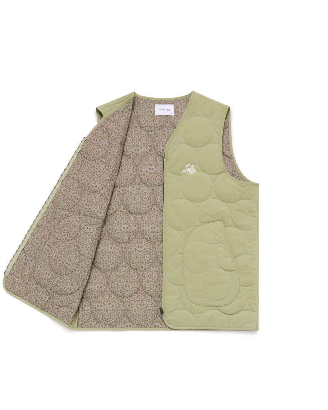 Left Of Field - Audley Padded Golf Vest Sage
