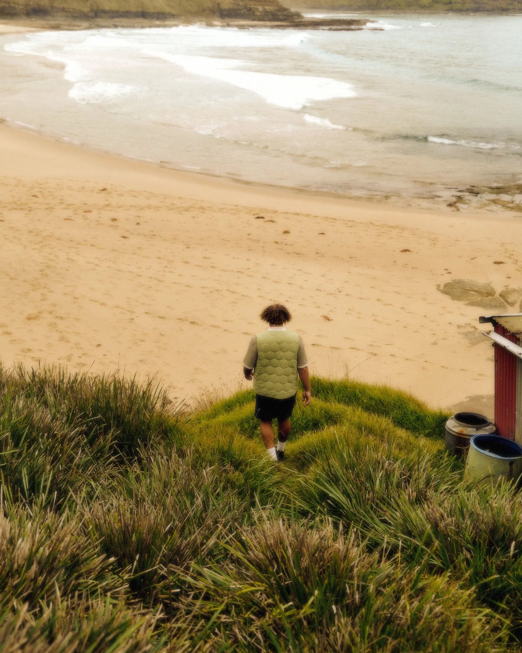 Left Of Field - Audley Padded Golf Vest Sage